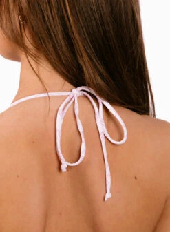 Daily Paper Ice Pink Reya Monogram Bikini Top