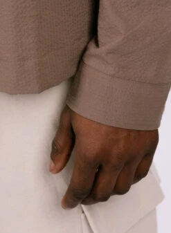 Wax London Eldon Jacket Seersucker Taupe -Samsoe Samsoe Shop image 1785