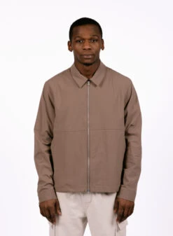 Wax London Eldon Jacket Seersucker Taupe -Samsoe Samsoe Shop image 1787