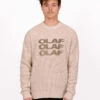 Olaf Hussein OLAF Drift Waffle Knit Crewneck Cement -Samsoe Samsoe Shop image 1800