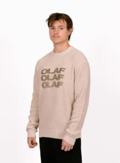 Olaf Hussein OLAF Drift Waffle Knit Crewneck Cement 10 Olaf Hussein OLAF Drift Waffle Knit Crewneck Cement -Samsoe Samsoe Shop image 1803