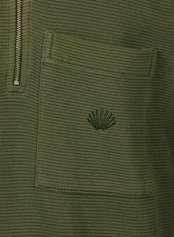 New Amsterdam Surf Association Tide Half Zip Forest Green -Samsoe Samsoe Shop image 1837