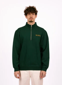 Palmes Stumble Zip Sweatshirt Dark Green -Samsoe Samsoe Shop image 1840