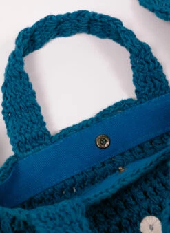 Olaf Hussein Mini Crochet Tote Marine -Samsoe Samsoe Shop image 1954