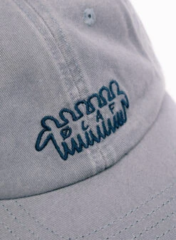 Olaf Hussein Washed Cap Washed Blue