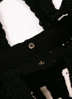 Olaf Hussein Mini Crochet Tote Black -Samsoe Samsoe Shop image 1998