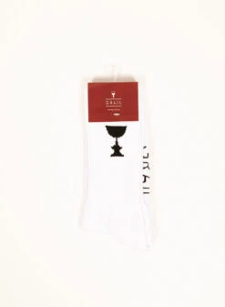 GRAIL Cup Logo Sock White