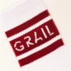 GRAIL Band Logo Sock White/Bordeaux