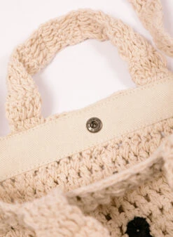 Olaf Hussein Mini Crochet Tote Off White -Samsoe Samsoe Shop image 2075