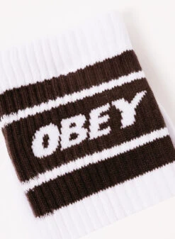 Obey Cooper Il Socks White / Java Brown