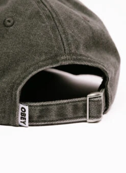 Obey Pigment Lowercase 6 Panel Pigment Black -Samsoe Samsoe Shop image 2146