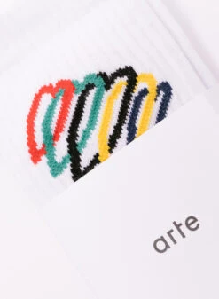 Arte Arte Hearts Socks White