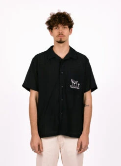 Palmes Martini Short-Sleeved Shirt Navy -Samsoe Samsoe Shop image 219