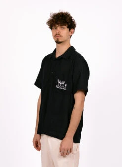 Palmes Martini Short-Sleeved Shirt Navy -Samsoe Samsoe Shop image 220