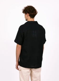 Palmes Martini Short-Sleeved Shirt Navy -Samsoe Samsoe Shop image 222