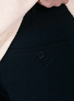 Wax London Linton Pleat Short Seersucker Navy -Samsoe Samsoe Shop image 225