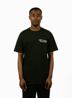 Obey Visual Food For Your Mind Classic T-shirt Black -Samsoe Samsoe Shop image 245