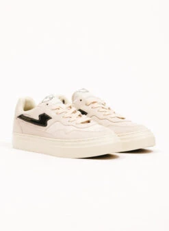 S.W.C. Stepney Workers Club Pearl S Strike Suede Ecru Black -Samsoe Samsoe Shop image 2451