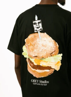 Obey Visual Food For Your Mind Classic T-shirt Black -Samsoe Samsoe Shop image 247