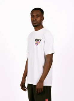 Obey Floral Garden Classic T-shirt White -Samsoe Samsoe Shop image 255