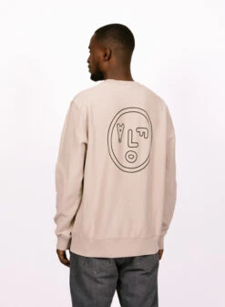 Olaf Hussein Face Crewneck Cement
