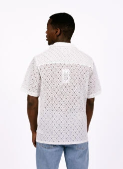 Wax London Didcot Shirt Corded Lace White