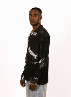 Pleasures Fans Long Sleeve Button Down Black