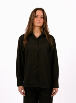 Olaf Hussein WMN Drapey Utility Shirt Brown -Samsoe Samsoe Shop image 357