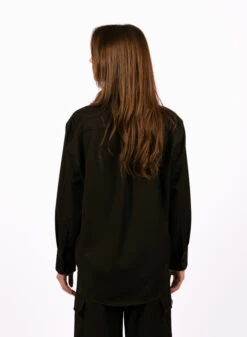 Olaf Hussein WMN Drapey Utility Shirt Brown -Samsoe Samsoe Shop image 360