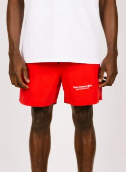 New Amsterdam Surf Association Logo Board Short Red -Samsoe Samsoe Shop image 363