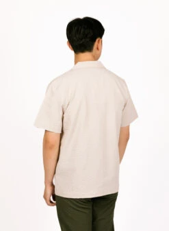 Olaf Hussein Seersucker Shirt SS Cement -Samsoe Samsoe Shop image 458