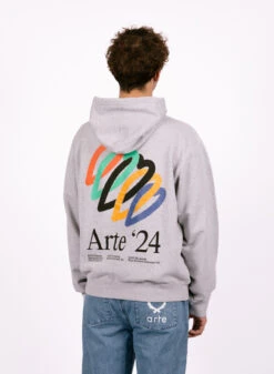 Arte Hank Back Hearts Hoodie Grey -Samsoe Samsoe Shop image 463