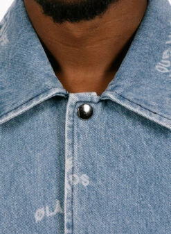 Olaf Hussein Wavy AOP Denim Coach Jacket -Samsoe Samsoe Shop image 553