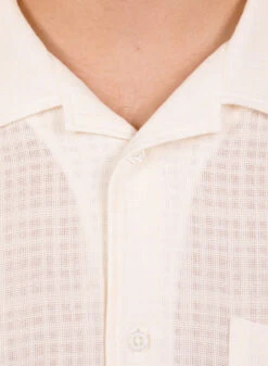 Palmes Martini Short-Sleeved Shirt Off-White -Samsoe Samsoe Shop image 593