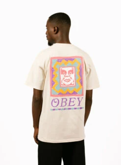 Obey Throwback Classic T-shirt Cream -Samsoe Samsoe Shop image 640