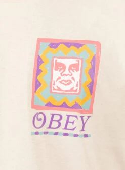Obey Throwback Classic T-shirt Cream -Samsoe Samsoe Shop image 641