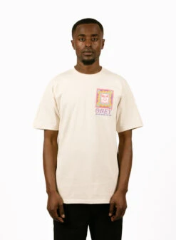 Obey Throwback Classic T-shirt Cream -Samsoe Samsoe Shop image 642