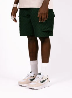 Daily Paper Benji Monogram Cargo Shorts Pine Green