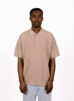 Obey Alfred Polo Sweater Silver Grey -Samsoe Samsoe Shop image 656