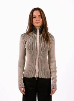 Obey Onyx Cardigan Oyster Grey Multi -Samsoe Samsoe Shop image 689