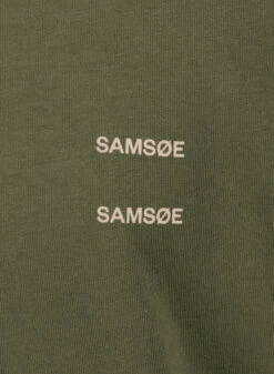 Samsoe Samsoe Joel T-shirt 11415 Dusty Olive -Samsoe Samsoe Shop image 741