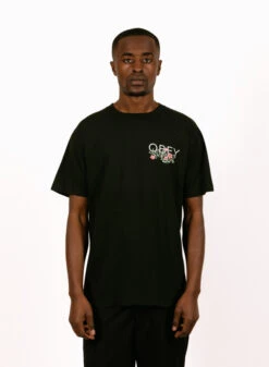 Obey Leave Me Alone T-shirt Faded Black