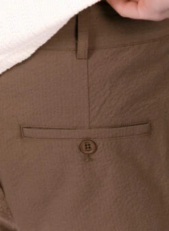 Wax London Linton Pleat Short Seersucker Taupe -Samsoe Samsoe Shop image 781