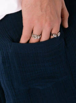 Daily Paper Pageant Blue Enzi Seersucker Shorts -Samsoe Samsoe Shop image 828