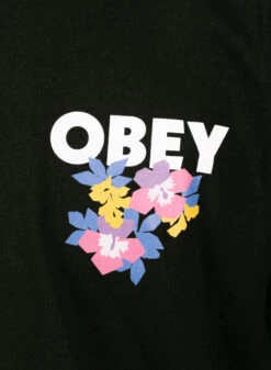 Obey Floral Garden Classic T-shirt Black -Samsoe Samsoe Shop image 854