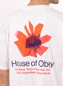Obey House Of Obey Floral Classic T-shirt White -Samsoe Samsoe Shop image 915