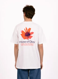 Obey House Of Obey Floral Classic T-shirt White -Samsoe Samsoe Shop image 916