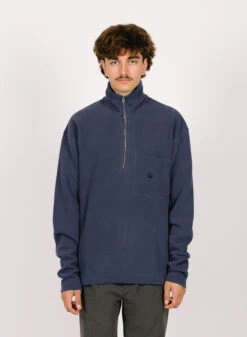 New Amsterdam Surf Association Tide Half-zip Navy -Samsoe Samsoe Shop image 956